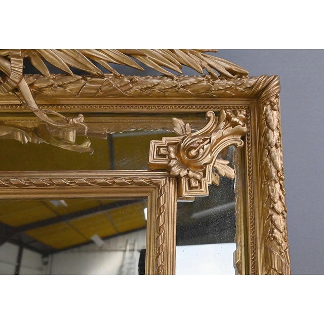 Large 19th Century Louis XVI Mirror with Parcloses For Sale - Image 10 of 14