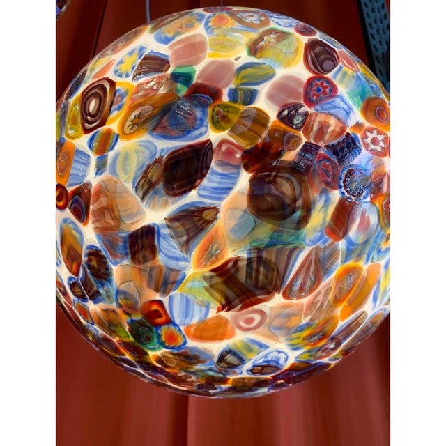 Early 21st Century Multicolored Murrine Sphere in Contemporary Murano-Style Glass For Sale - Image 5 of 11
