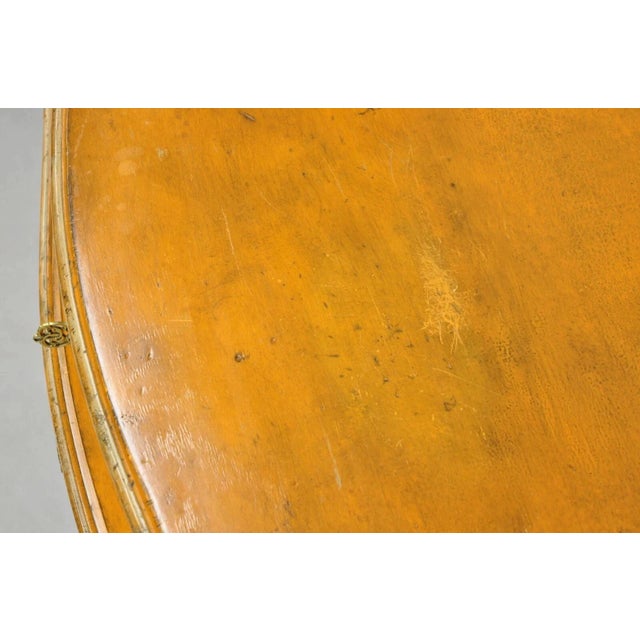 Wood Antique Italian Rococo Louis XV Orange Painted Bombe Commode Chest of Drawers For Sale - Image 7 of 16