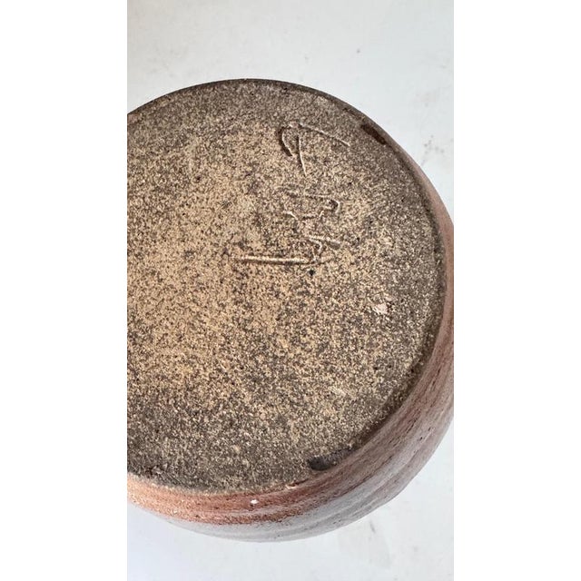 French Handcrafted Studio Stoneware Pitcher, 1950s For Sale - Image 10 of 11