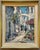 Vintage 1950’s French Impressionist Oil Painting on canvas of a street scene with people. Features thick paint in the...