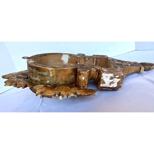 Antique French Gilt Wood Clock Case W/Mirrored Convex Glass Finish For Sale In Dallas - Image 6 of 13