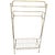 Hollywood Regency Vintage Hollywood Regency MCM Heavy Brass Freestanding Floor Towel Rack Shelf For Sale - Image 3 of 9