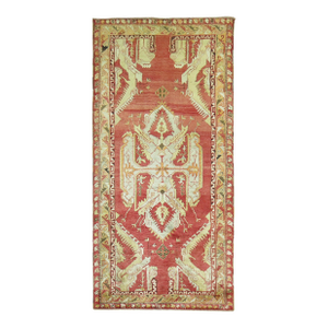 Antique Zabihi Collection Red Turkish Anatolian Oushak Rug