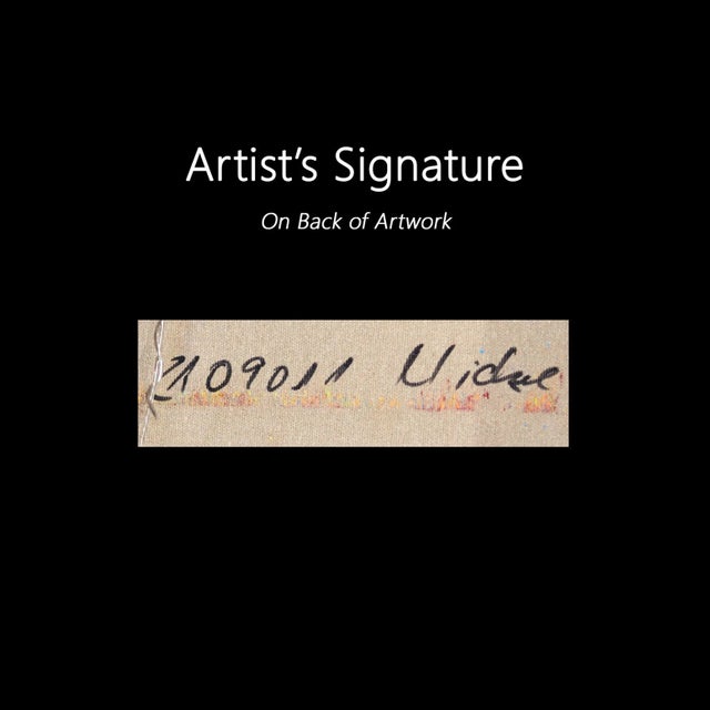 "Happy Turquoise 21-9" Contemporary Abstract Mixed-Media Painting by Petra Rös-Nickel For Sale - Image 9 of 9