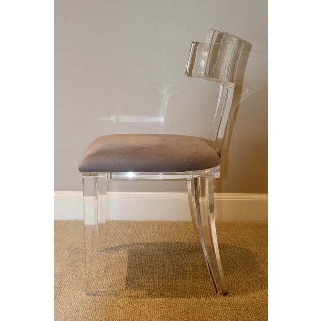Modern Interlude Home Tristan Acrylic Klismos Chair For Sale - Image 3 of 5