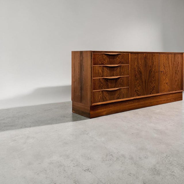 Low Danish Rosewood Sideboard from Erling Torvits, Denmark, 1960s For Sale - Image 11 of 18