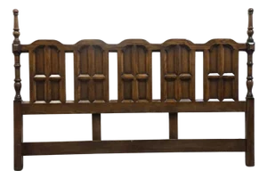 Century Furniture Solid Oak Spanish Mediterranean King Size Headboard