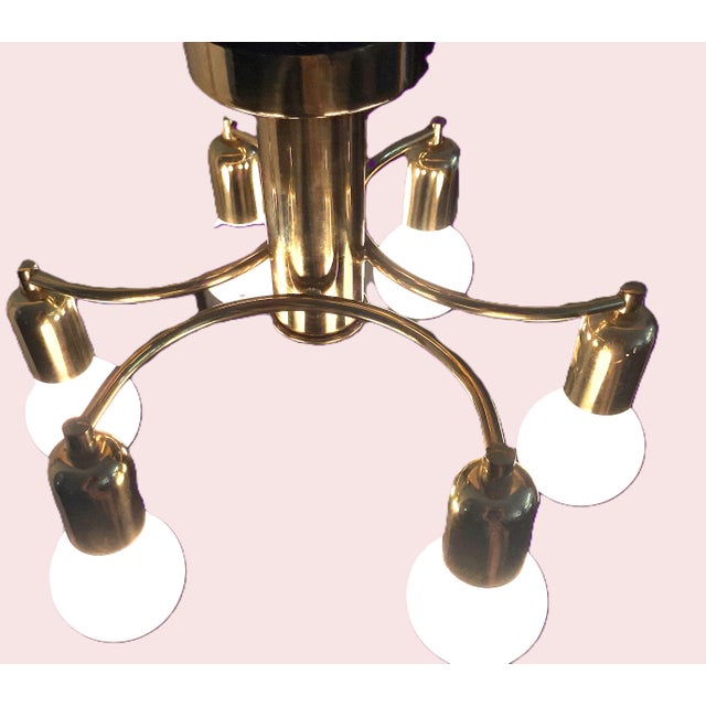 Mid-Century Modern Mid-Century Modern Brass Ceiling Light, Germany, 1970s For Sale - Image 3 of 11