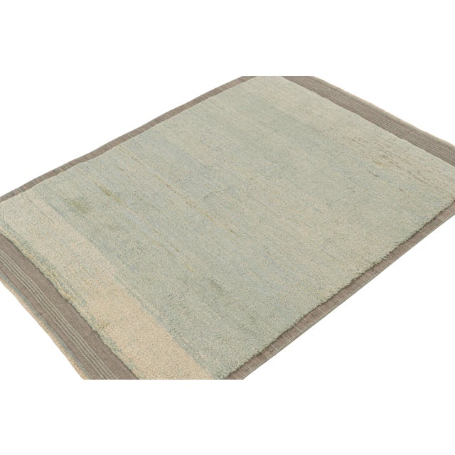 Contemporary Rug & Kilim’s Contemporary Rug in Gray and Blue For Sale - Image 3 of 7