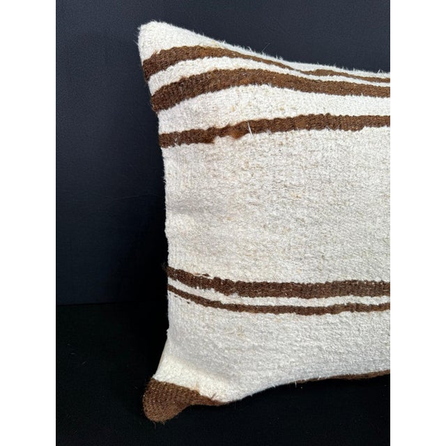 Turkish Hemp Pillow Cushion Natural Beige Brown Cushion Cover 20x20 #30527 Enhance your home decor with our Kilim Pillow...
