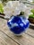 Mid 20th Century Koransha Japanese Porcelain Vase | Cobalt Blue Pine Design | Gold Accents For Sale - Image 4 of 15