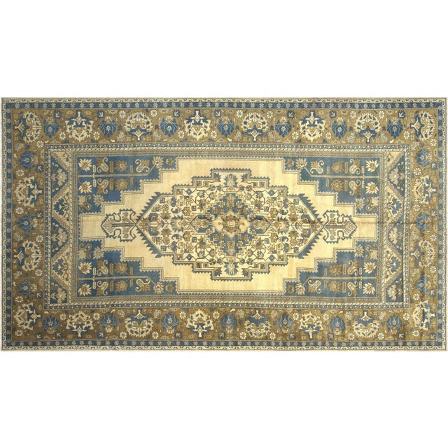 Textile 1960s Turkish Oushak Rug For Sale - Image 7 of 7
