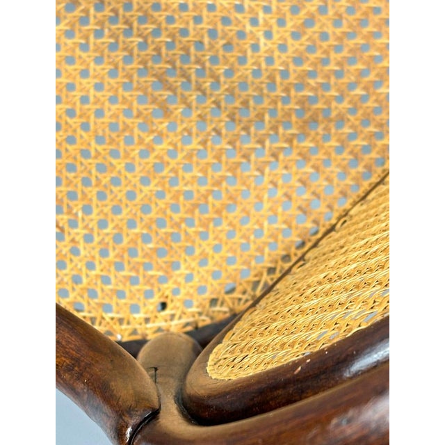 19th Century Antique Classical Armchair No. 11 in Bentwood Beech and Cane Seat from Thonet, Vienna, 1868,, 1870 For Sale - Image 5 of 12
