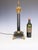 Antique 19th century french black marble column table lamp with gilt rococo an exceptional french 19th-century table lamp...