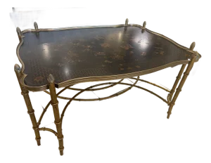 Chinoiserie Faux Bamboo Cocktail Table
