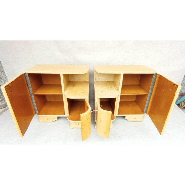 Art Deco Bedside Tables by Jindřich Halabala for Up Závody, 1950s, Set of 2 For Sale - Image 17 of 18