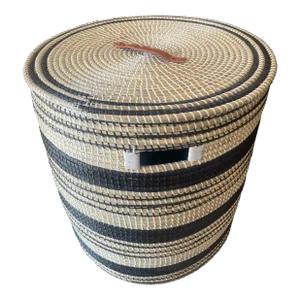 Pigeon and Poodle Striped Hamper