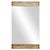 This oversized floor mirror makes a stately appearance with a large rectangular glass with a reclaimed oak wood planks at...