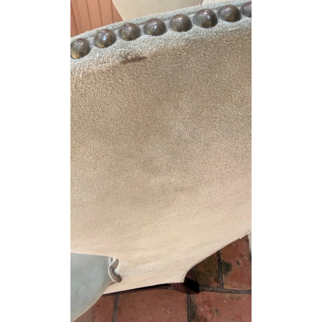Ralph Lauren Home Devonshire Suede Wingback Chair For Sale - Image 12 of 17