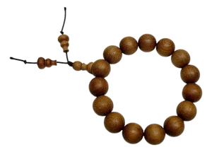 Chinese Brown Sandalwood Beads Hand Rosary Praying Bracelet