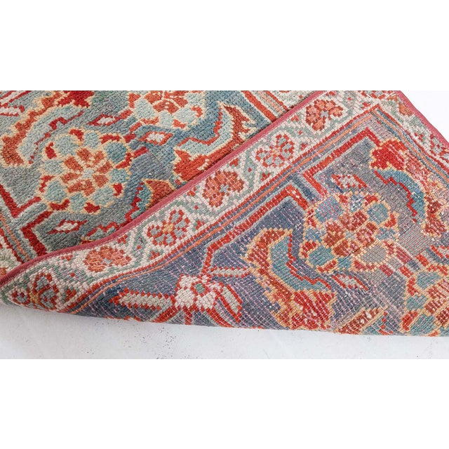 Tan Doris Leslie Blau Vintage Turkish Oushak Fragment Runner Rug For Sale - Image 8 of 9