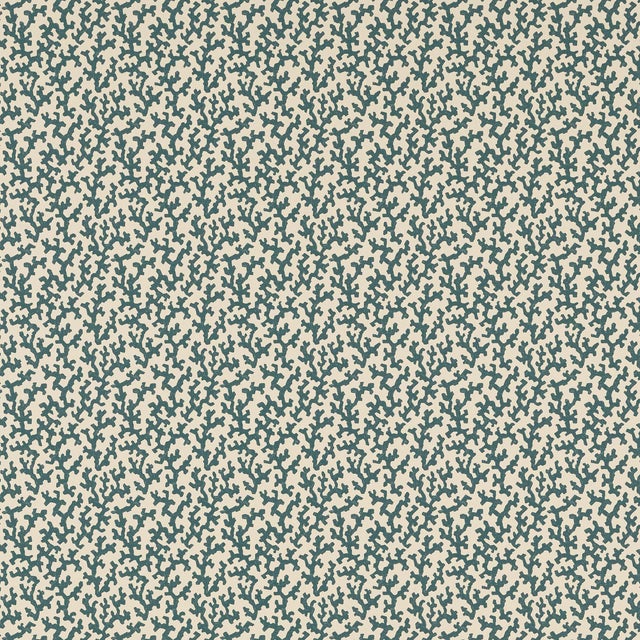 Sample - Schumacher Folly Wallpaper in Peacock Blue For Sale