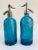 Art Deco 1930s Vintage Large Art Deco Aqua Blue Seltzer Bottles - Set of 2 For Sale - Image 3 of 9