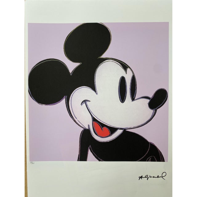 Andy Warhol "Mickey " offset lithograph in colors on Arches paper, Georges Israel Editeur, sheet size 38,5 x 57 cm, plate...