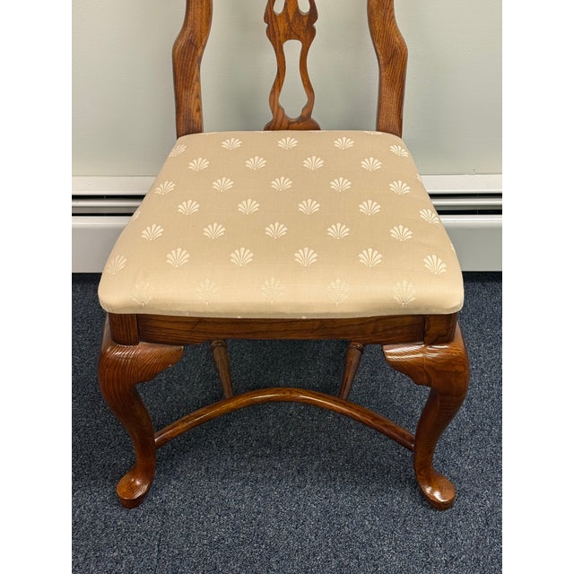 Vintage Kincaid Solid Oak Georgian Chairs - Set of 6 For Sale - Image 9 of 11