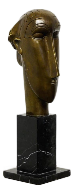 Unknown, Woman's Head, Brown Patinated Bronze