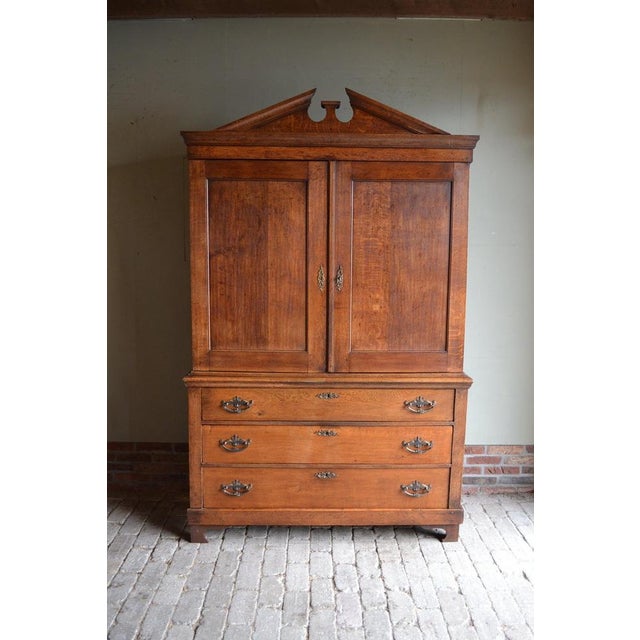 Antique Oak Empire Cabinet For Sale - Image 10 of 10
