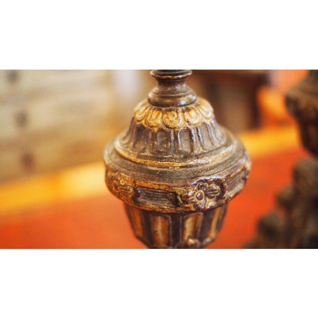 Louis XIV Tole Candlesticks For Sale - Image 10 of 11
