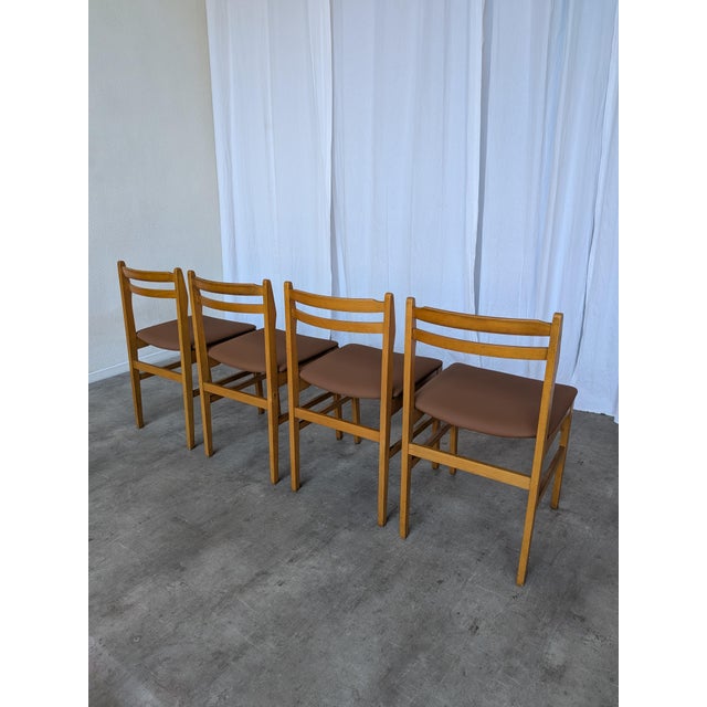 Vintage Scandinavian Wooden Dining Chairs, Yugoslav, 1970s, Set of 14 For Sale - Image 9 of 18