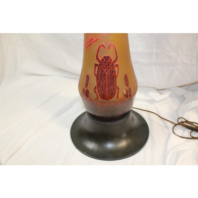 Mid-Century Modern 1990s Mid Century Modern Art Glass Table Lamp For Sale - Image 3 of 10
