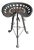 Folk Art Tractor Seat and Horse Hames Stool For Sale
