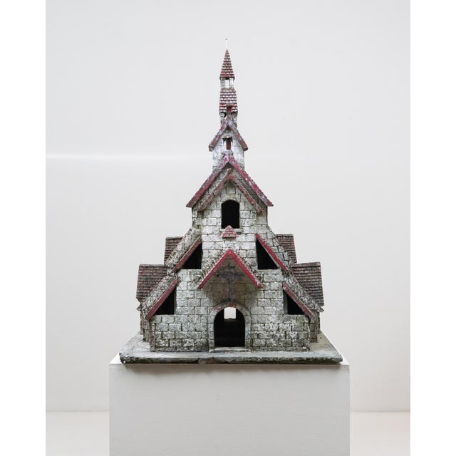 20th Century French Folk Art Concrete Model of Church For Sale - Image 18 of 18