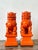 Vintage Lacquered Orange Foo Dogs - A Pair For Sale In West Palm - Image 6 of 12
