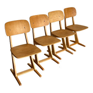 Vintage 1960's Mid Century Beechwood Dining Chairs
