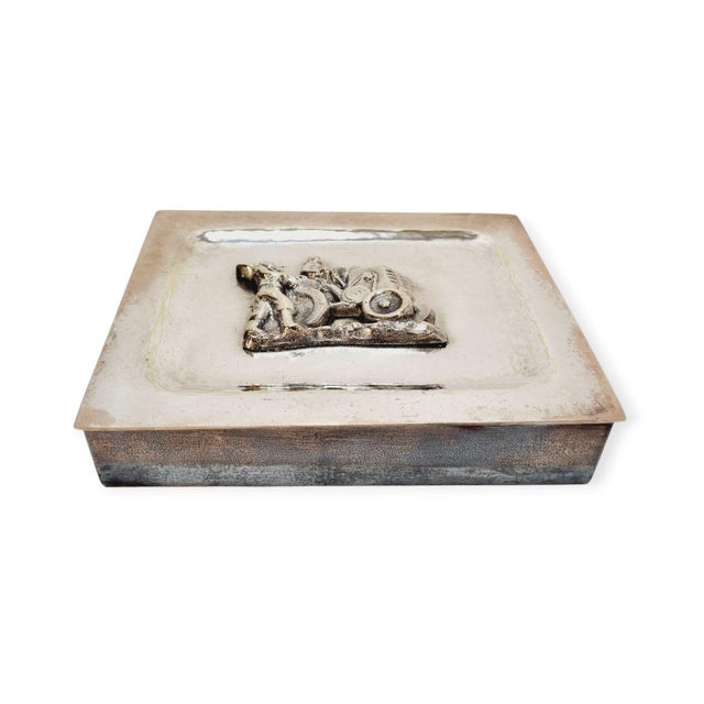 Vintage Silver-Plated Cigarette or Jewelry Box For Sale - Image 15 of 15