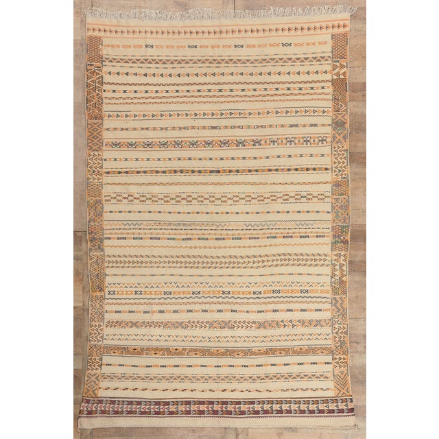 Taznakht Moroccan Kilim Rug, 07'04 X 11'06 For Sale - Image 10 of 10
