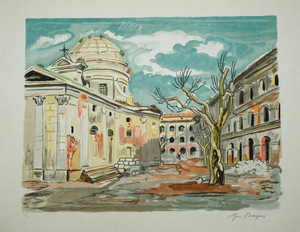 Yves Brayer, La Vieille Charité, Lithograph