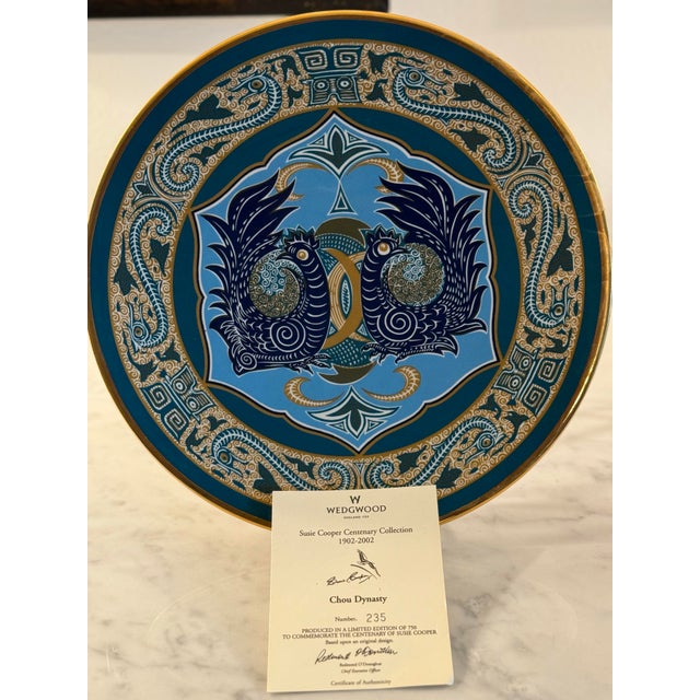 Limited Edition Wedgwood Susie Cooper Chou Dynasty Plate. These rare and numbered plates have 14 karats gold rim and comes...
