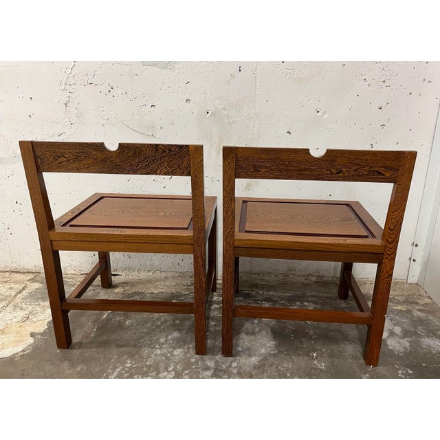 Late 20th Century Late 20th Century Vintage Solid Side Chairs by Studio Upstairs - a Pair For Sale - Image 5 of 12