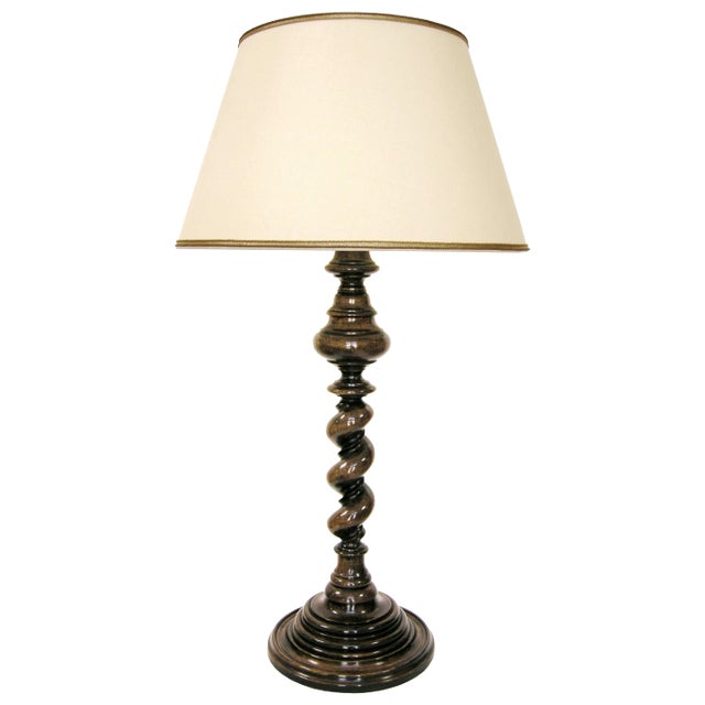 18th C Style Italian Walnut Malaga Table Lamp by Randy Esada Designs - 1 of 2 For Sale