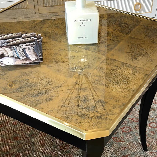 Pair of French Gold Eglomise End Tables For Sale - Image 4 of 4