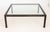 Modern Minimalist Polished Metal and Glass Top Coffee Table For Sale - Image 4 of 10