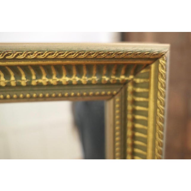 Long Gilt Green Dressing Mirror, 1960s For Sale - Image 6 of 7