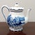 Mid 20th Century Vintage Blue and White Chinoiseries Tea Pot For Sale - Image 5 of 10