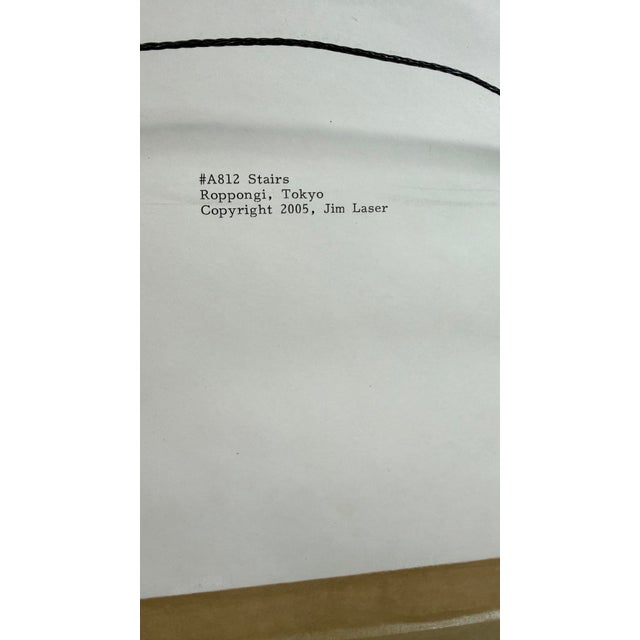 Minimalism Jim Laser Signed Framed Photo Print A812 Stairs, Axis Building, Roppongi, Tokyo 12” For Sale - Image 3 of 7